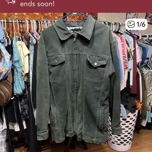 Epidemic 100% leather utility jacket.